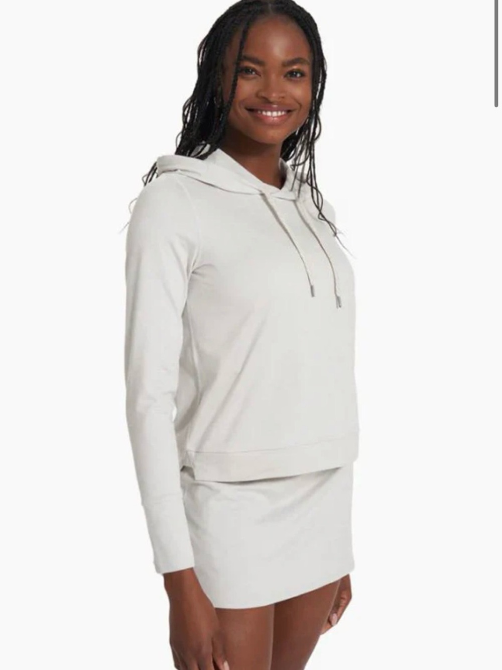 Vuori Halo Essentials Hoodie Lightweight Hooded Sweater - light grey